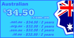 Australian Domain Names from $18.00 per year